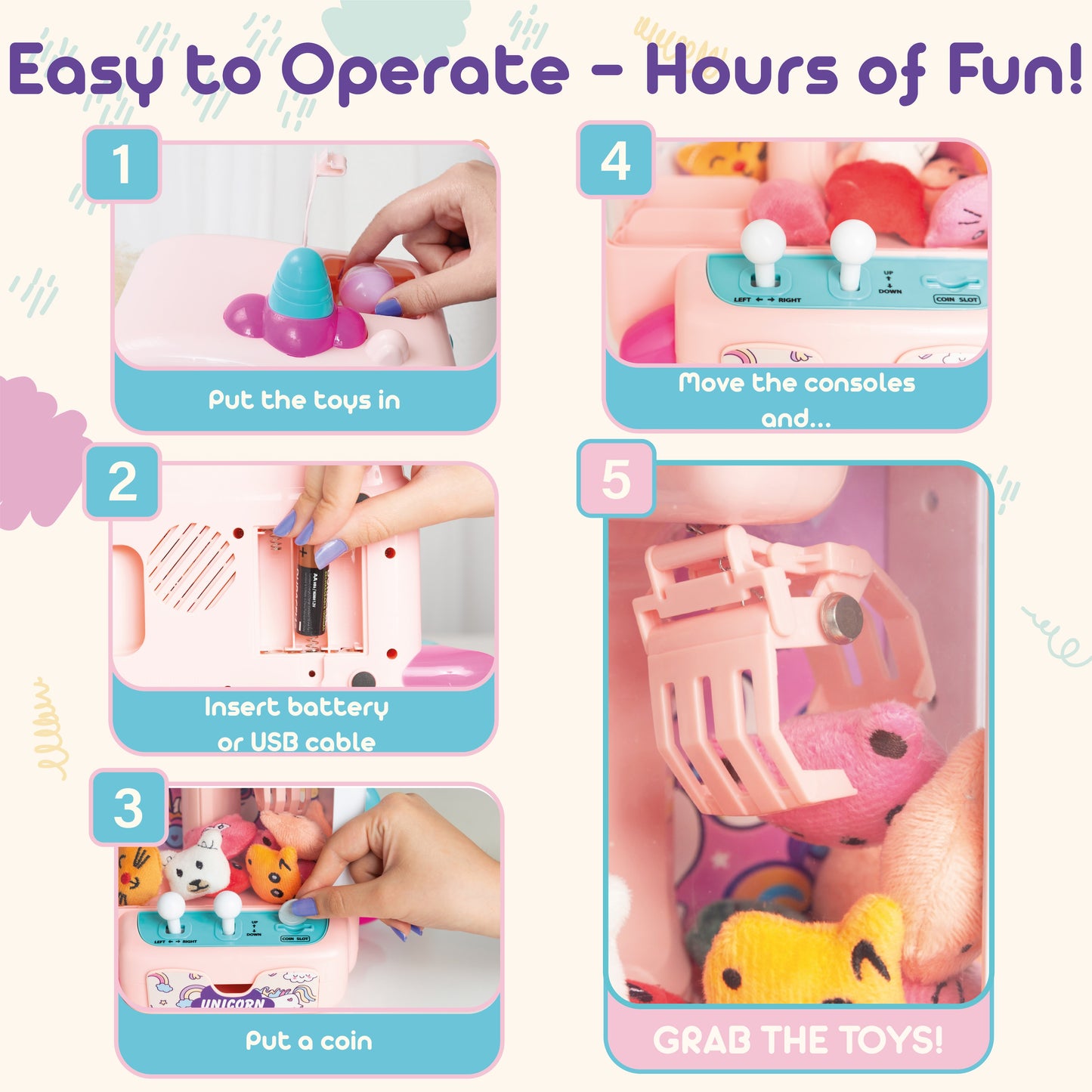 Claw Machine for Kids - Unicorn
