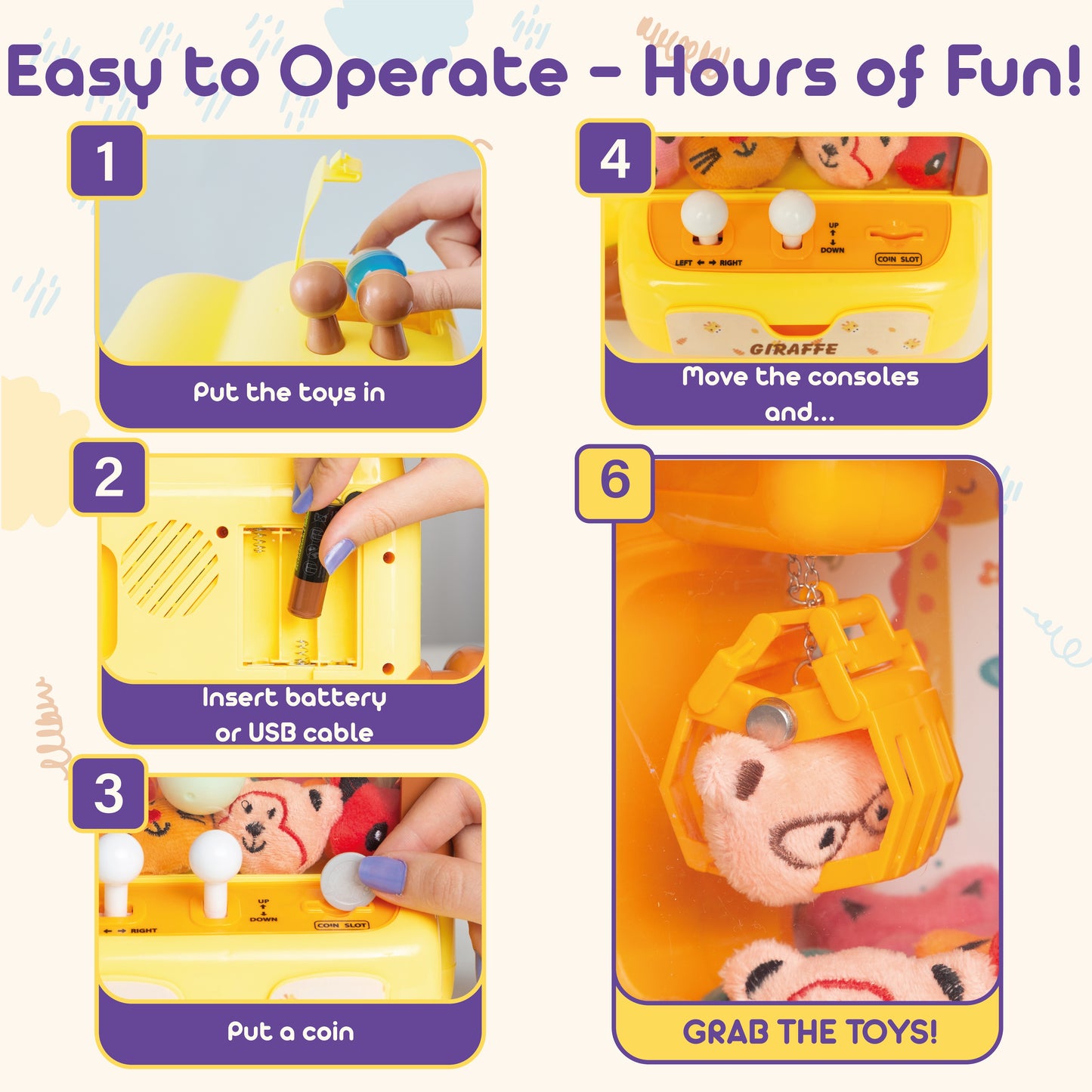 Claw Machine for Kids - Giraffe