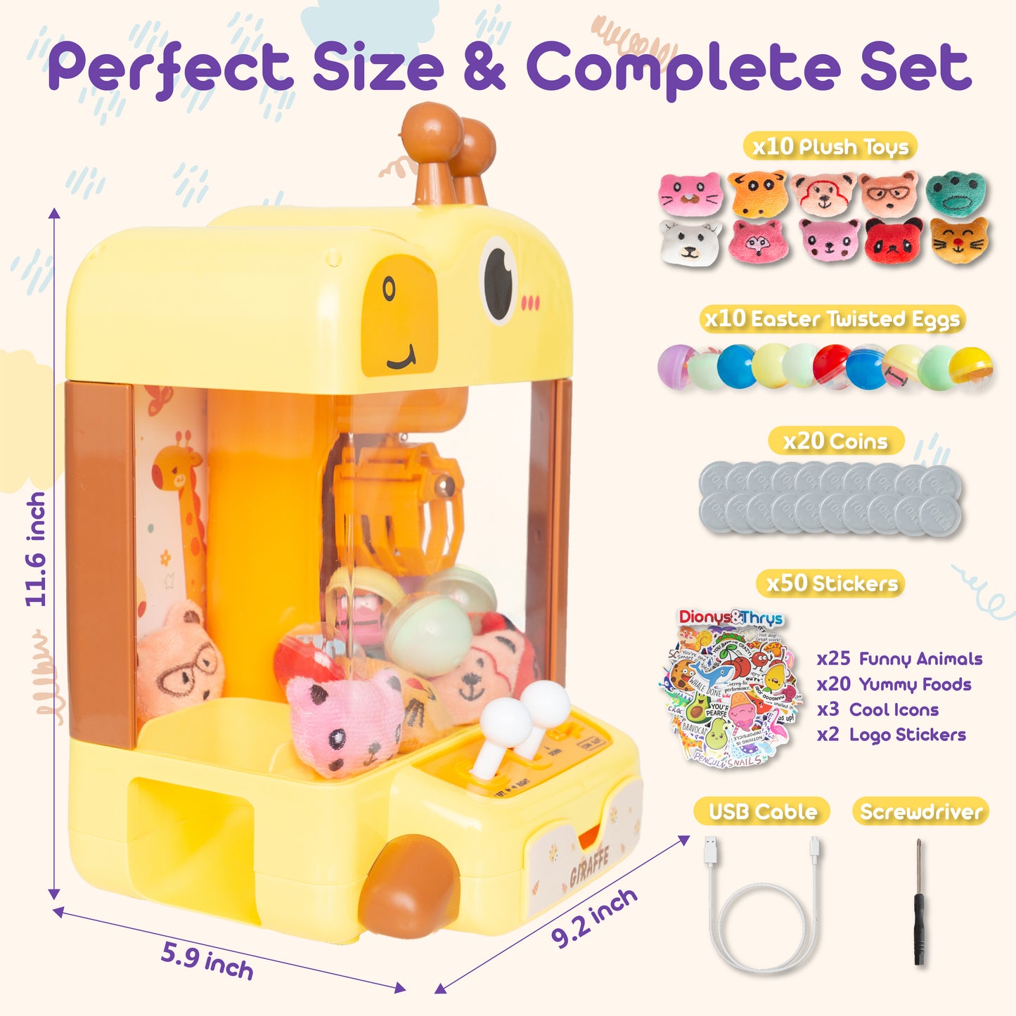 Claw Machine for Kids - Giraffe